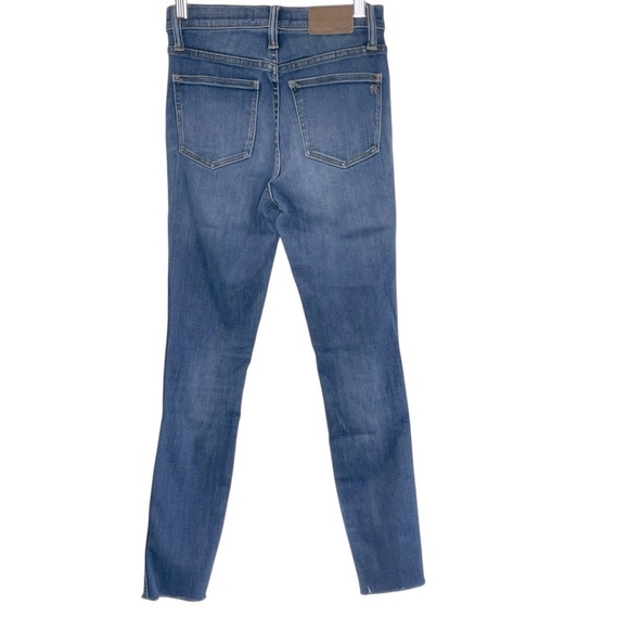 Madewell Blue High-Rise Skinny Jeans with Frayed Hem size 25 style #G7391 - Picture 2 of 11
